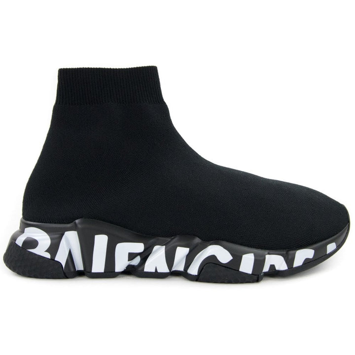 BALENCIAGA  Black Speed Graffiti Trainers Veronique Luxury Collections