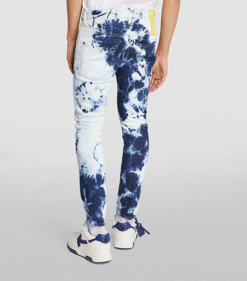 DSQUARED2 Blue & White Tie Dye Cool Guy Jeans Veronique Luxury Collections