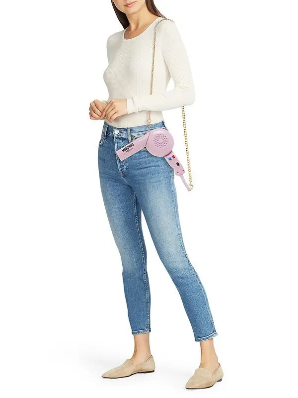 MOSCHINO MILANO  Lilac Hairdryer Style Shoulder Bag Veronique Luxury Collections