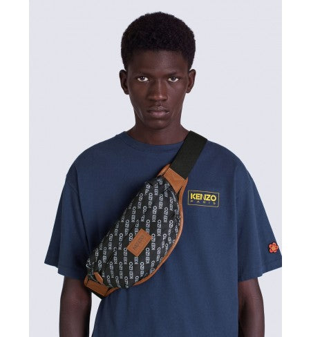 KENZO  Black Bum Bag   logo-print  bag Veronique Luxury Collections