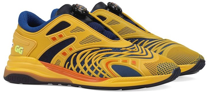 GUCCIYellow & Blue Ultrapace Trainers Veronique Luxury Collections