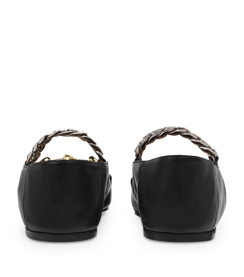 GUCCI  Black Leather Horsebit Ballet Flats Veronique Luxury Collections