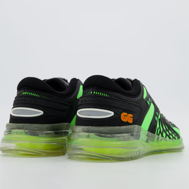 GUCCI Black & Green Ultrapace Trainers Veronique Luxury Collections