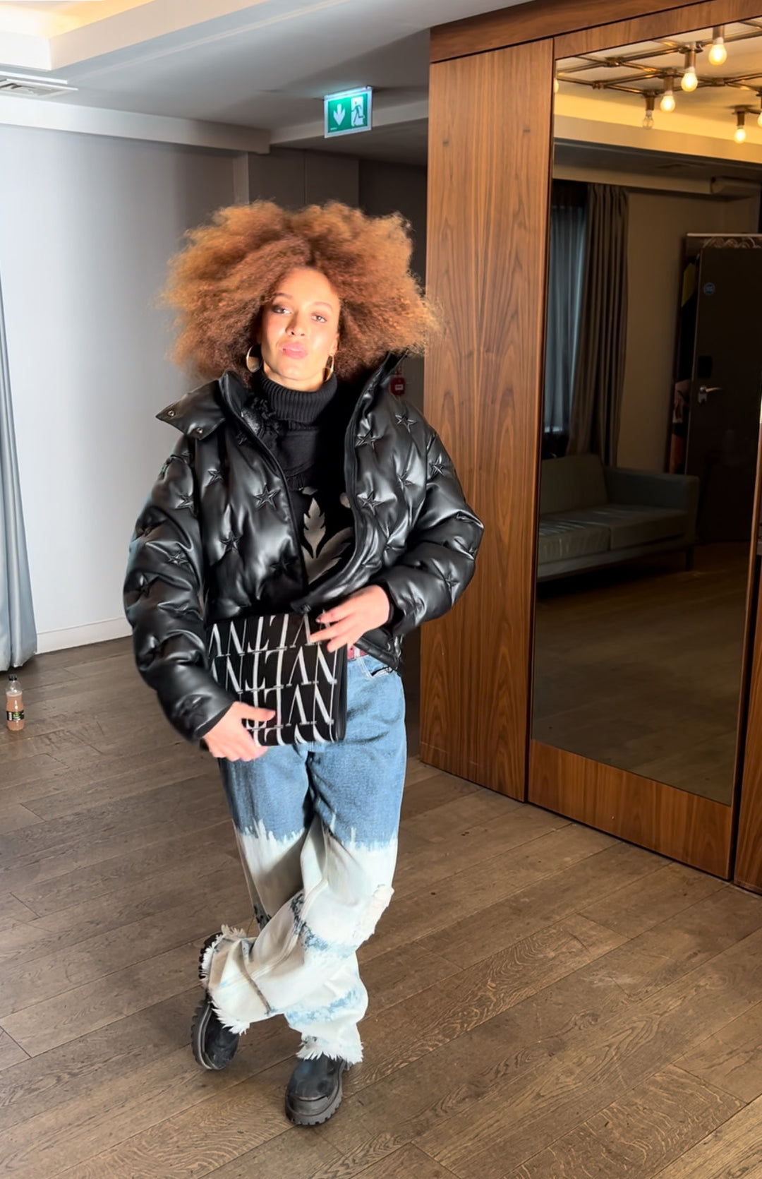 NINA RICCI  Navy Tie Dye Straight Jeans Veronique Luxury Collections