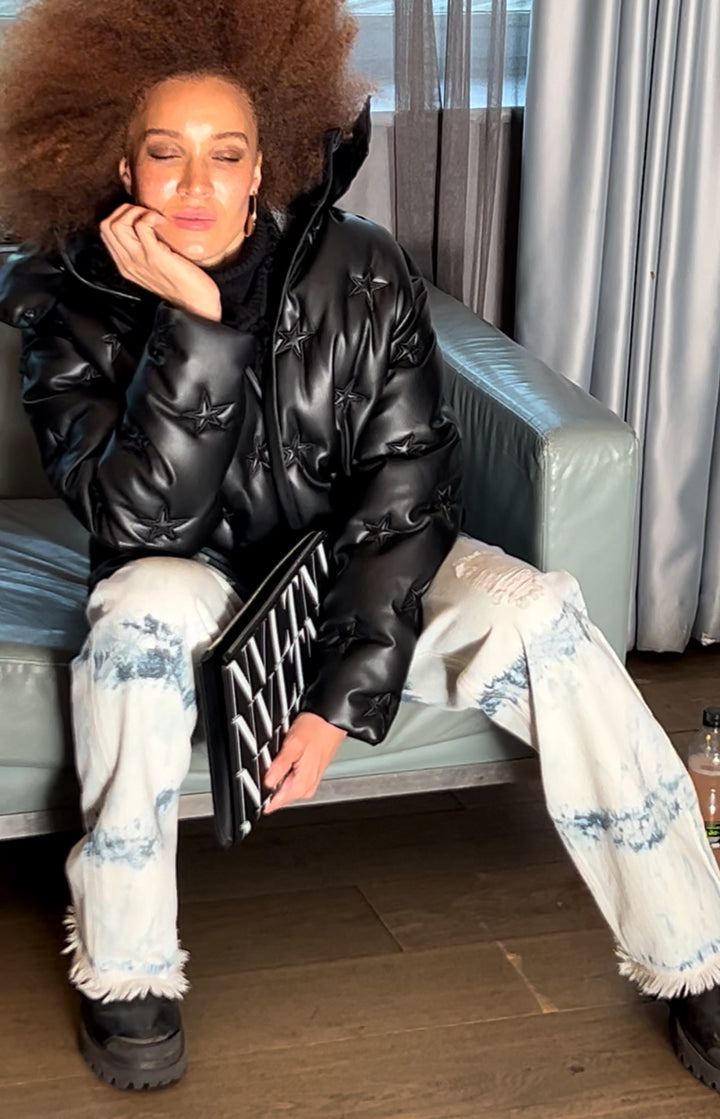 NINA RICCI  Navy Tie Dye Straight Jeans Veronique Luxury Collections