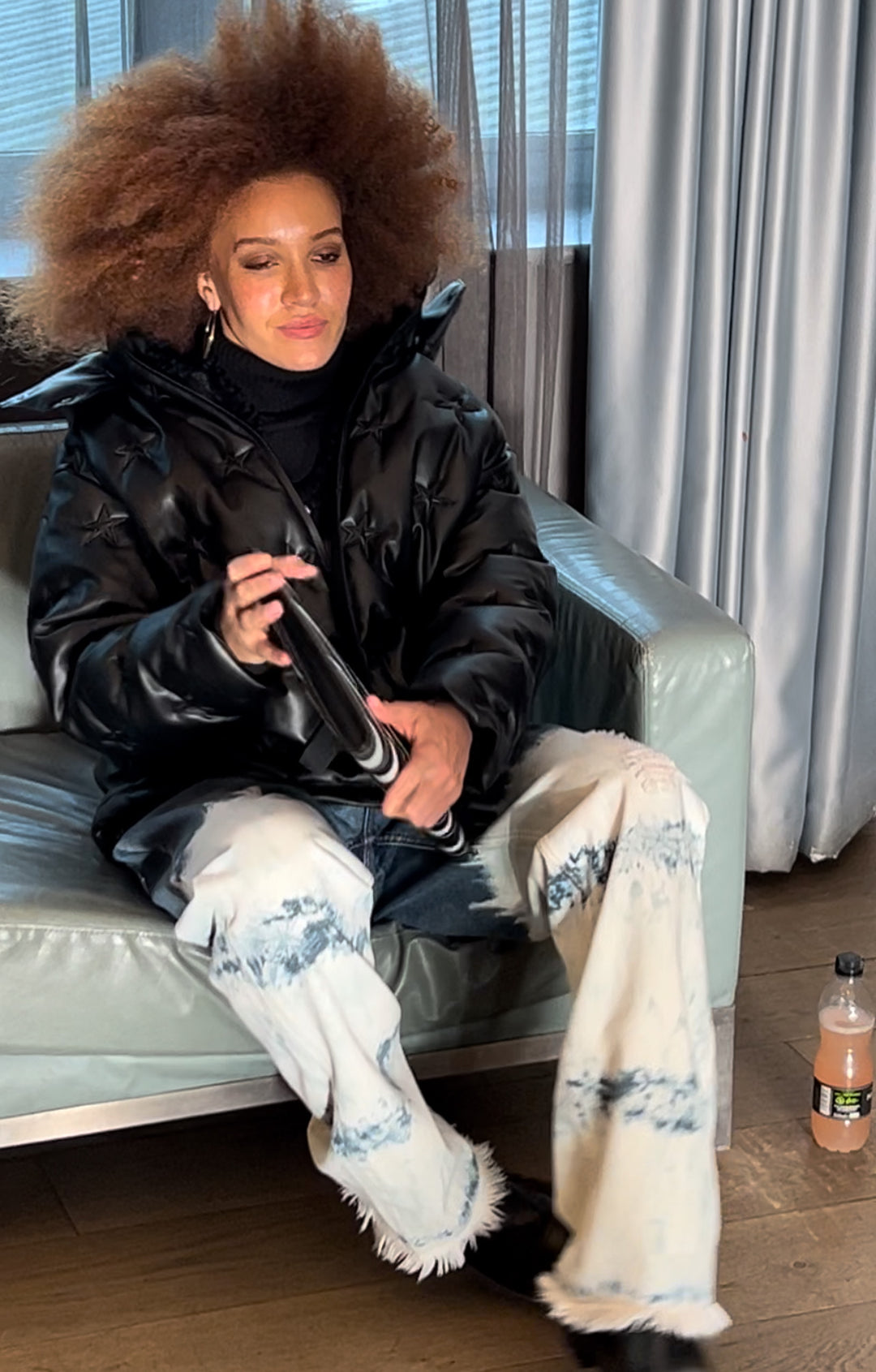 NINA RICCI  Navy Tie Dye Straight Jeans Veronique Luxury Collections