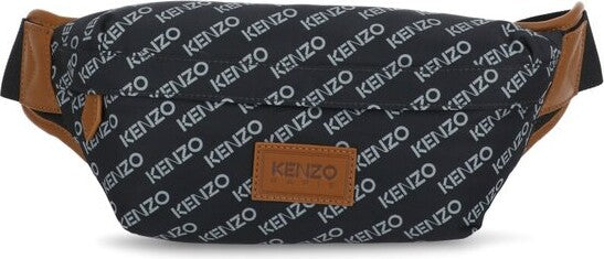 KENZO  Black Bum Bag   logo-print  bag Veronique Luxury Collections