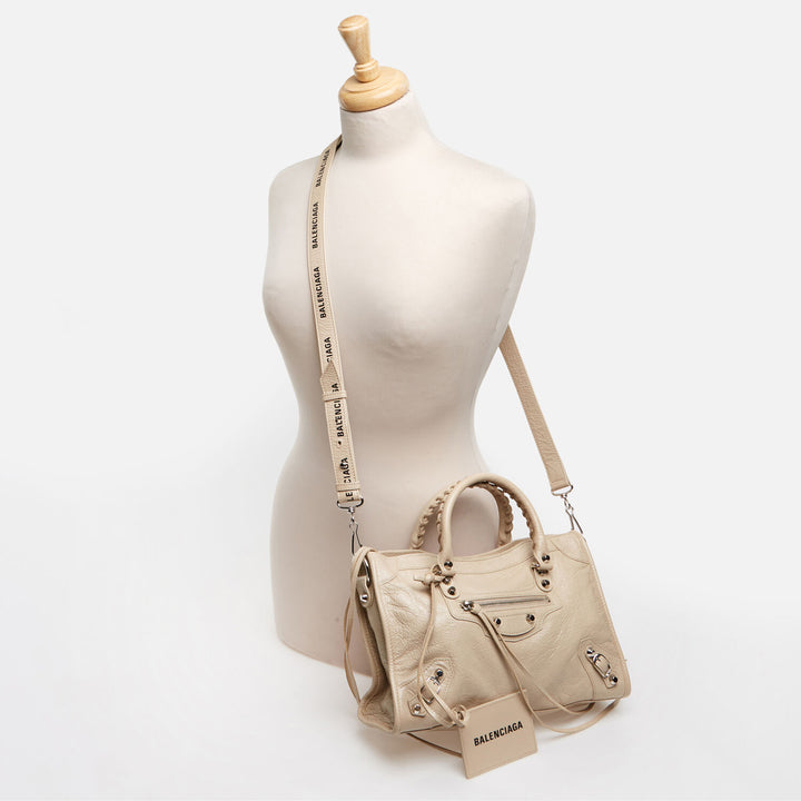 BALENCIAGA  Cream Grab Bag Veronique Luxury Collections