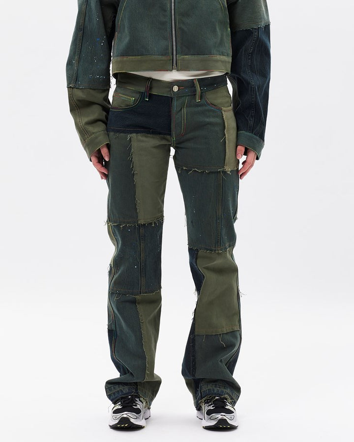 (di)vision patchwork-design straight-leg jeans Veronique Luxury Collections