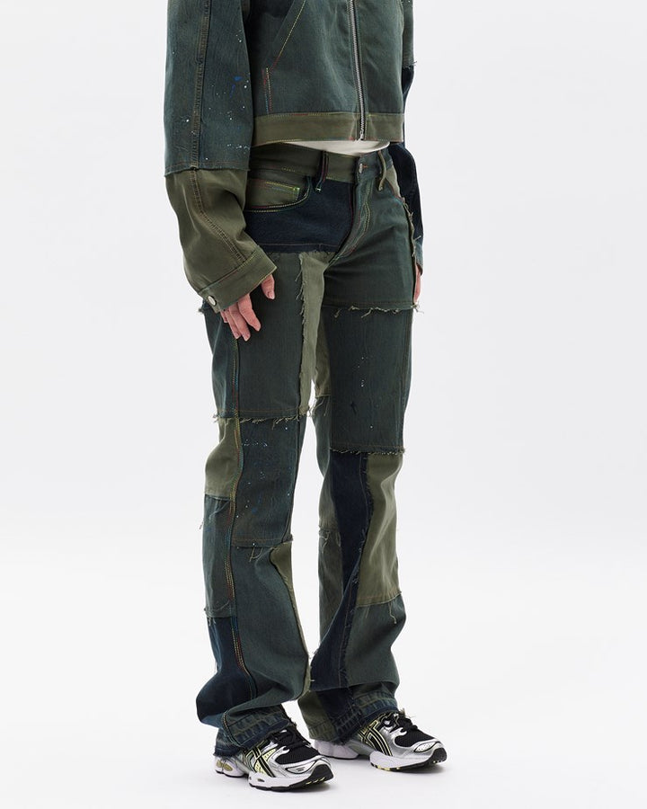 (di)vision patchwork-design straight-leg jeans Veronique Luxury Collections