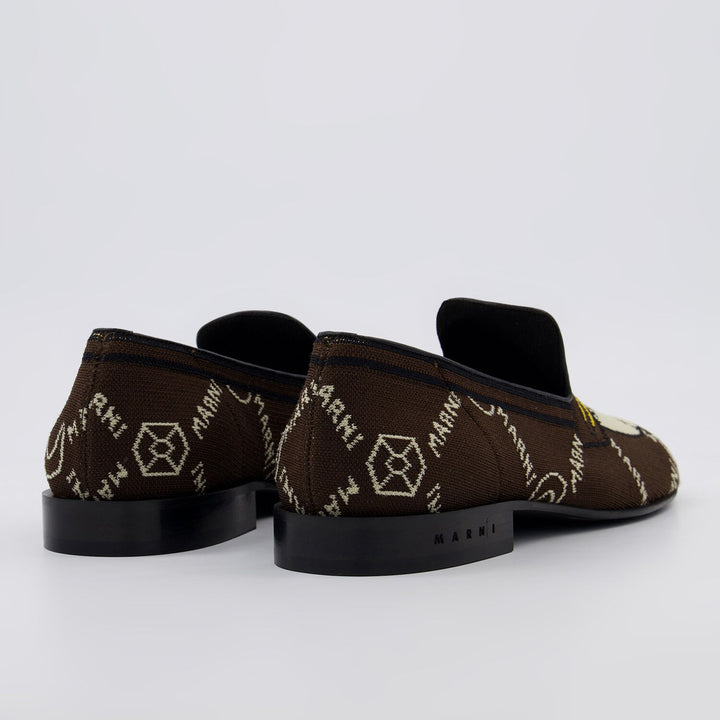 MARNI  Brown Monogram Loafers Veronique Luxury Collections