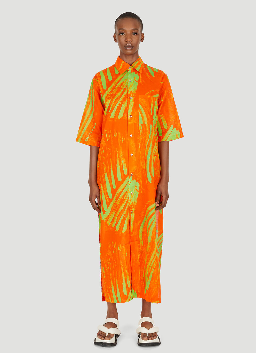 SIMON MILLER  Orange Leaf Dress Veronique Luxury Collections