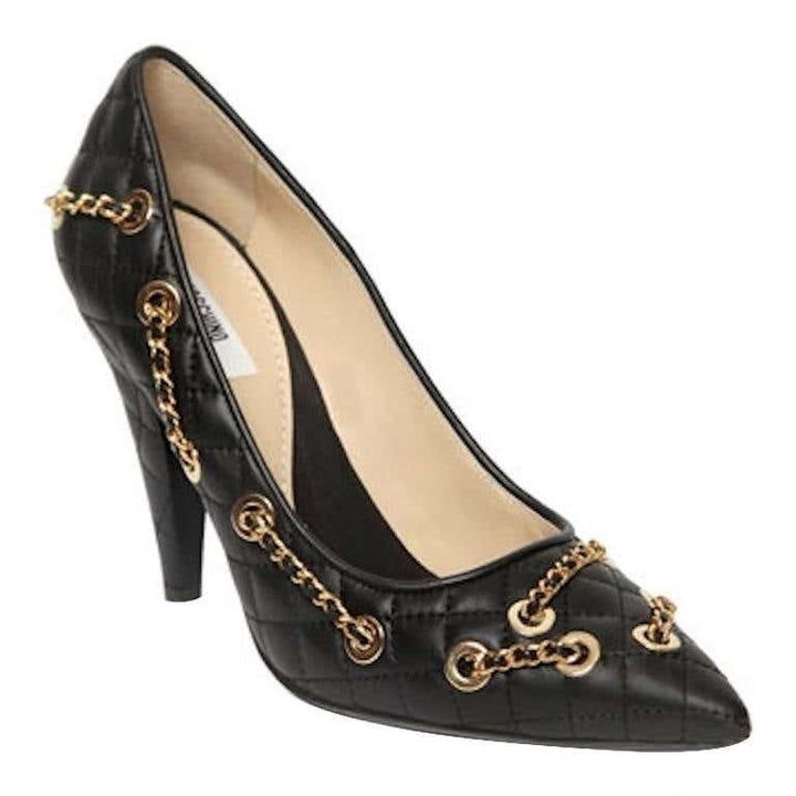 Moschino Black Leather High Heels