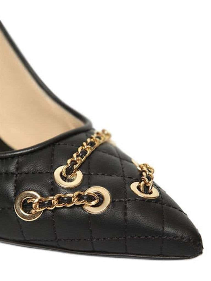Moschino Black Leather High Heels