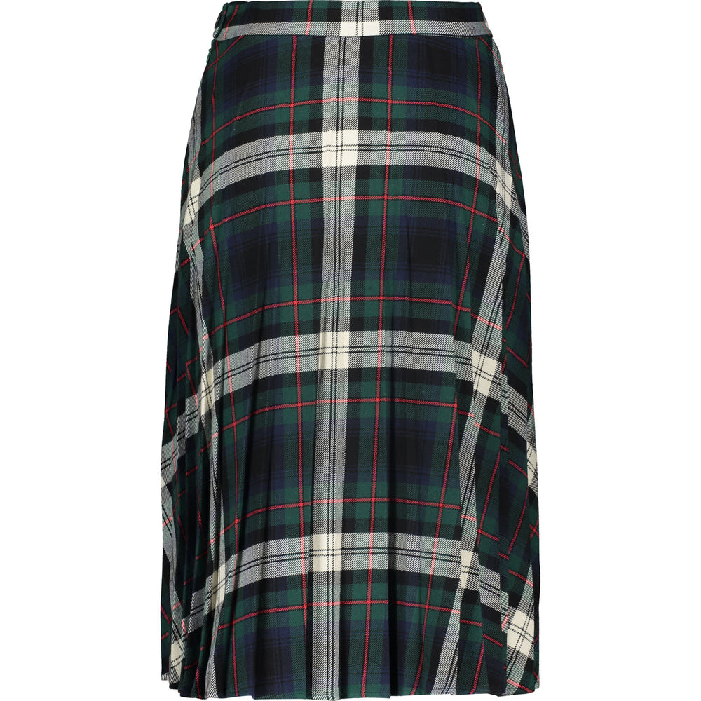 SEMICOUTURE Green Tartan Concertina Skirt Veronique Luxury Collections