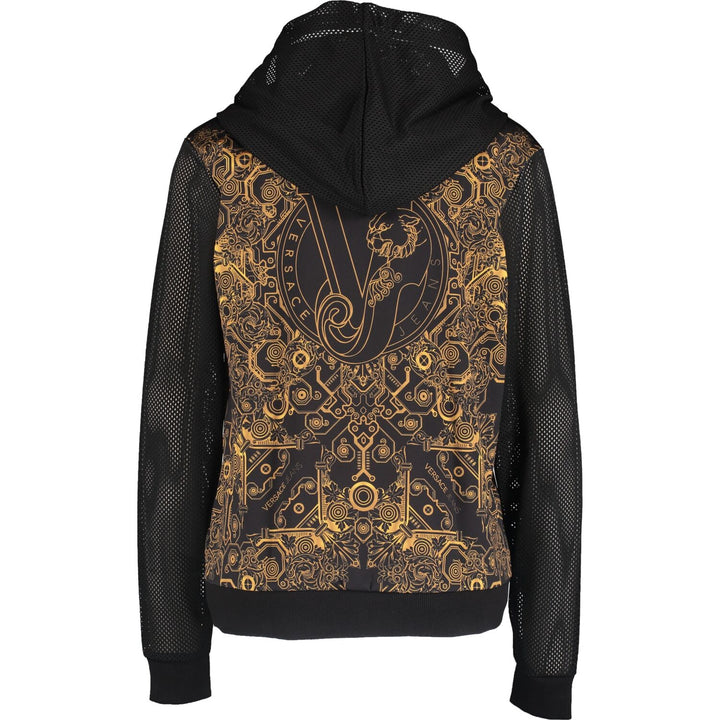 VERSACE JEANS  Black & Gold Baroque Bomber Jacket Veronique Luxury Collections