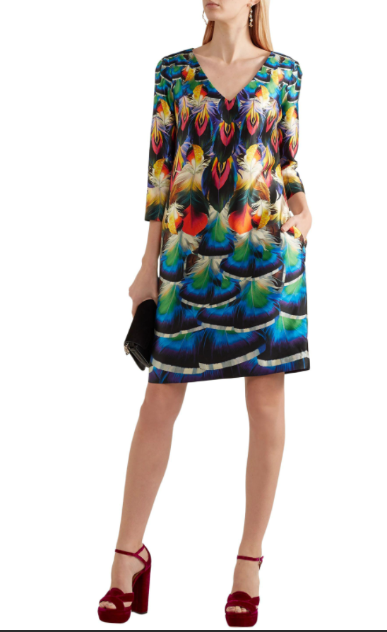 Mary Katrantzou Peacock Feather Dress