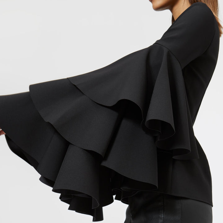 SOLACE LONDON Solace London Women's Ruba Top - Black Veronique Luxury Collections