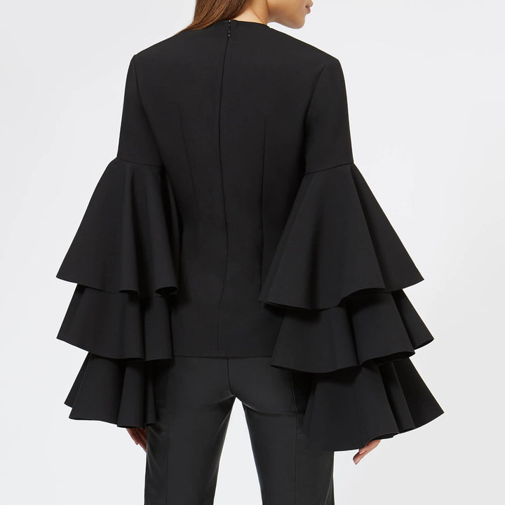SOLACE LONDON Solace London Women's Ruba Top - Black Veronique Luxury Collections
