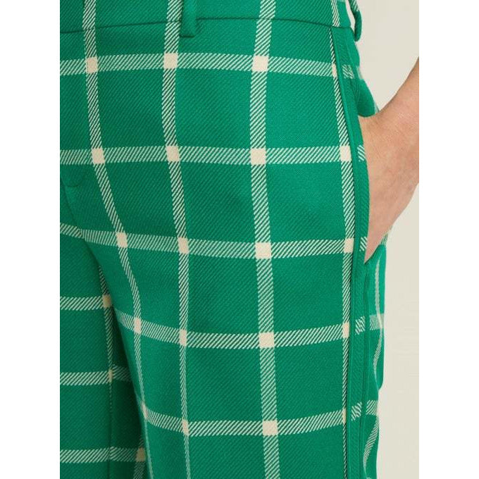 Red Valentino Oversized Checked Wool Trousers Veronique Luxury Collections