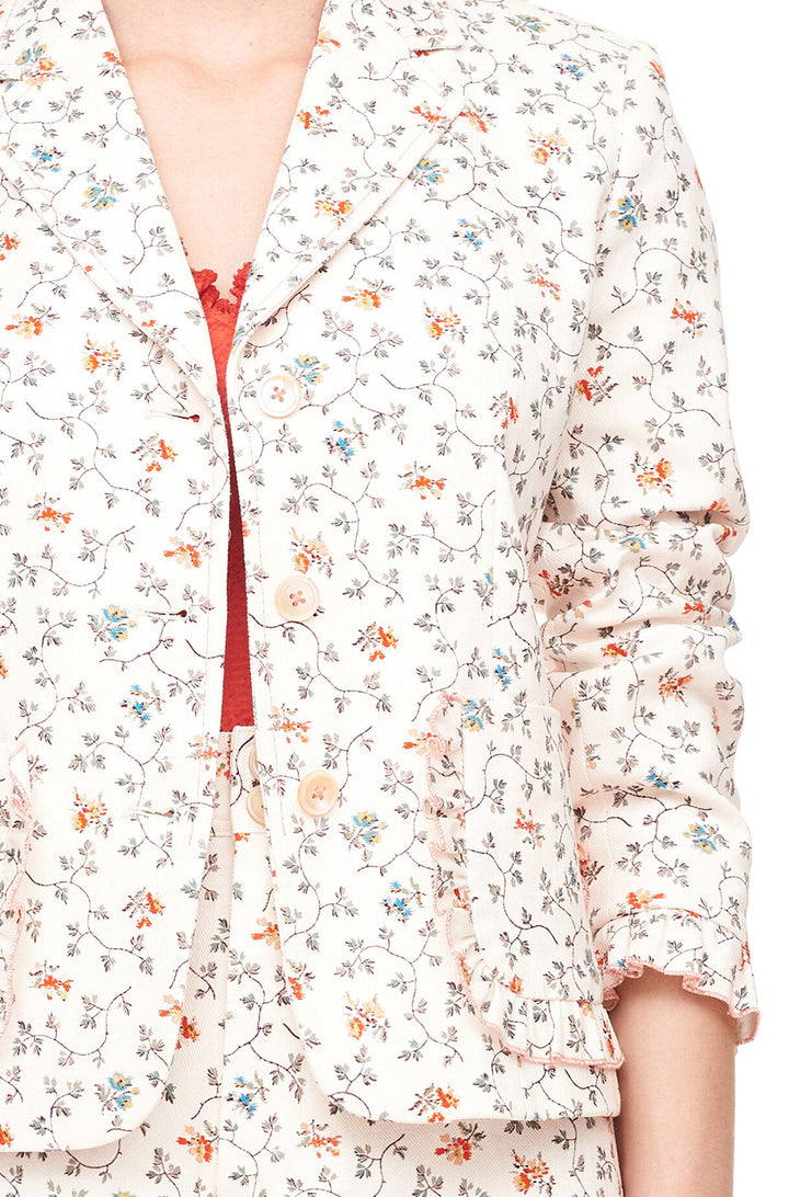 Vine Print Twill Jacket Veronique Luxury Collections