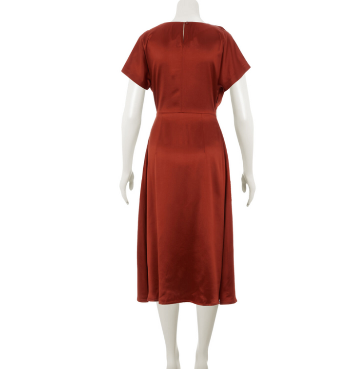 Miranda Dunn Orange Midi Dress