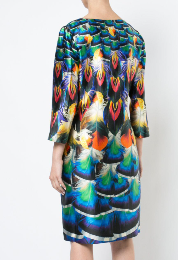 Mary Katrantzou Peacock Feather Dress