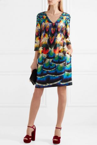 Mary Katrantzou Peacock Feather Dress