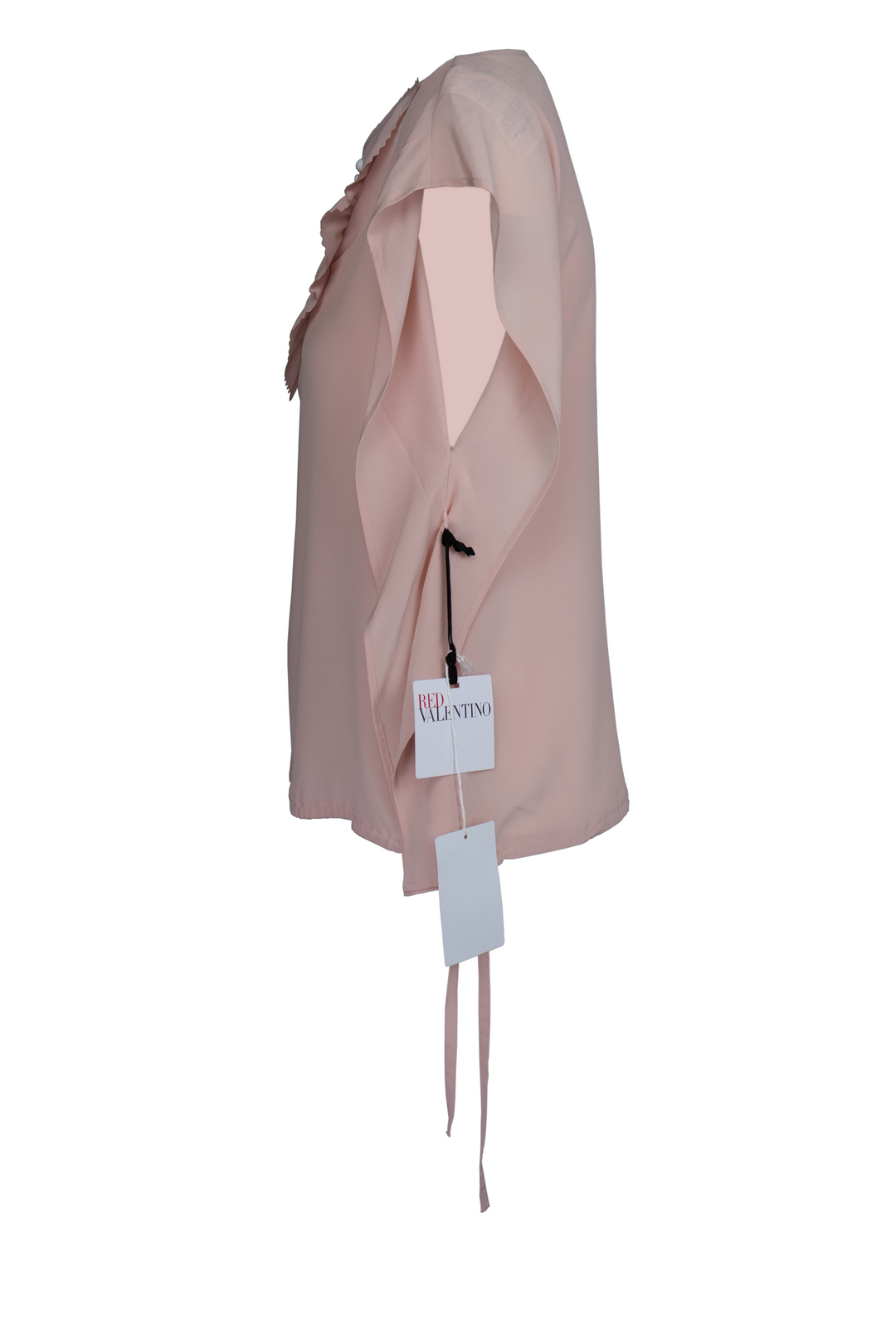 Red Valentino Ruffle-Trimmed Beige Blouse Veronique Luxury Collections