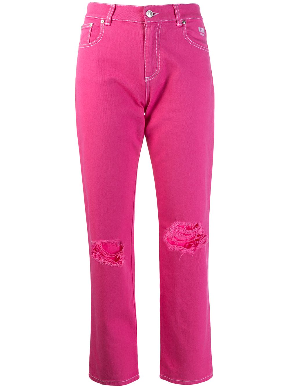 MSGM Fuschia Slim Fit Jeans