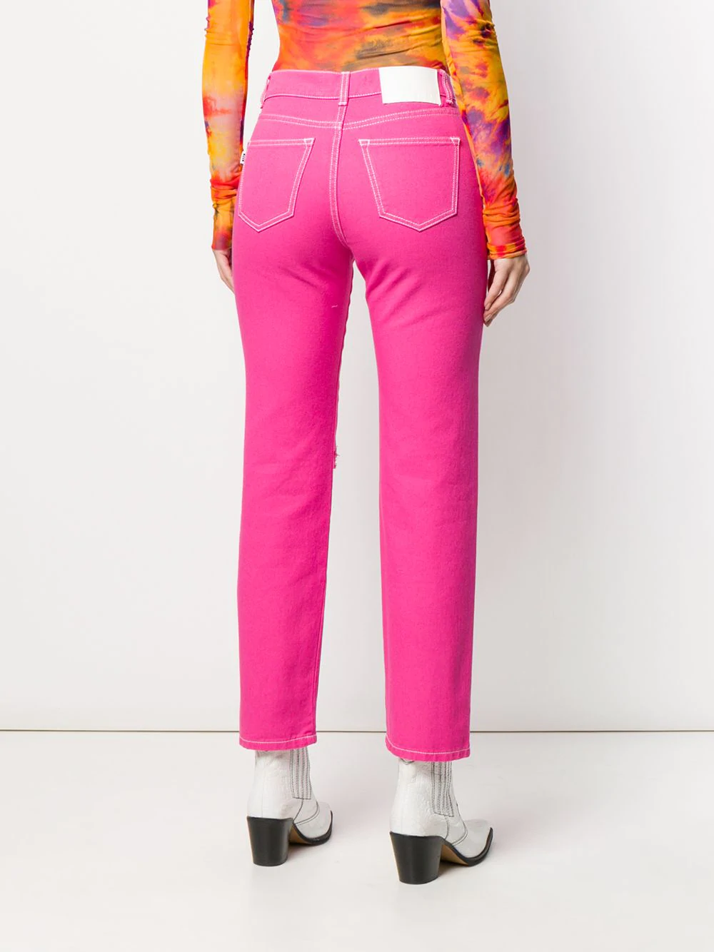 MSGM Fuschia Slim Fit Jeans