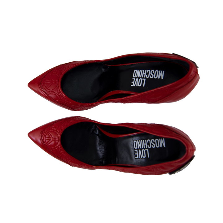 Love Moschino Red Pointed Toe Pumps