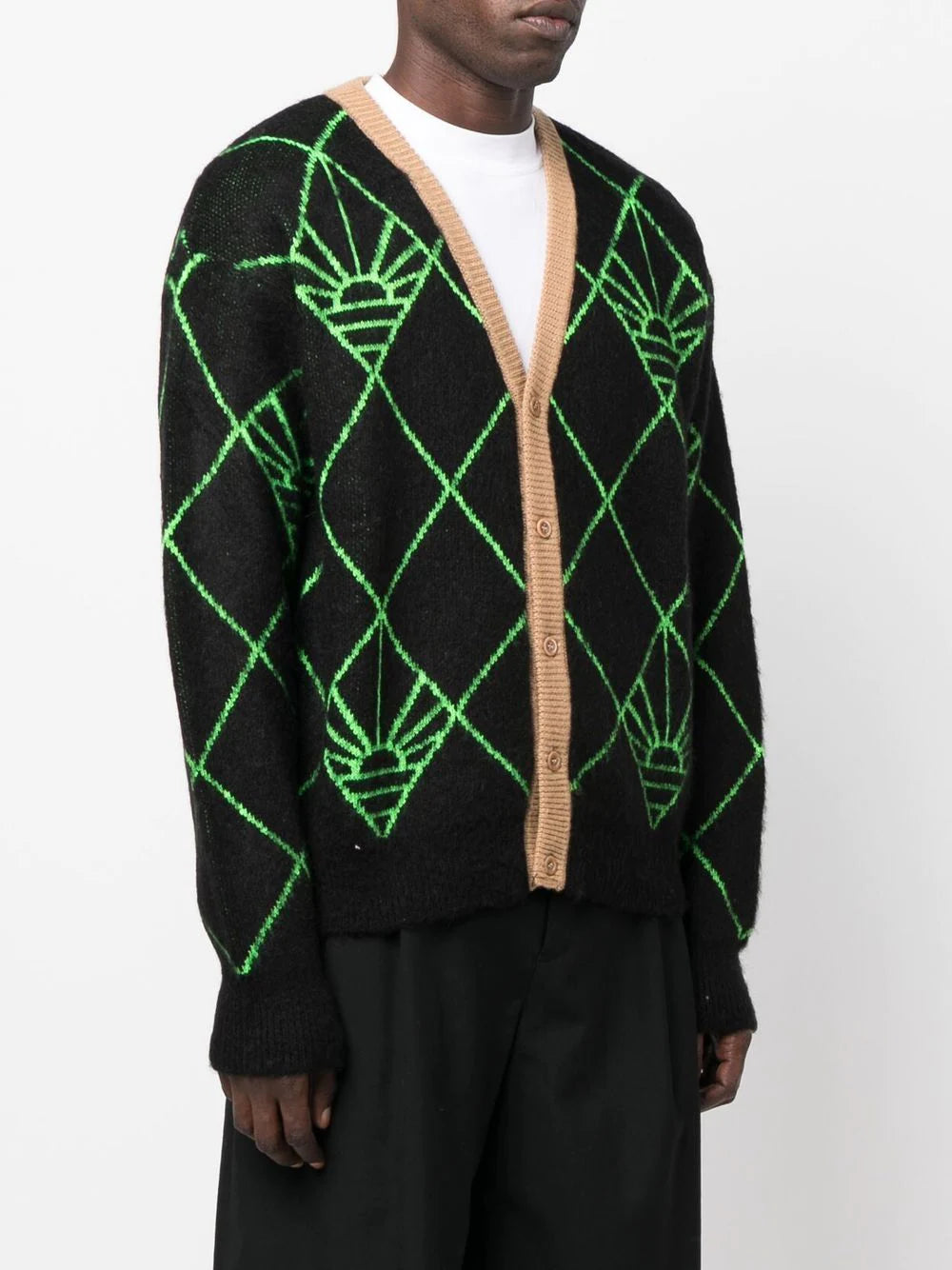 PACCBET abstract-pattern knit cardigan Veronique Luxury Collections