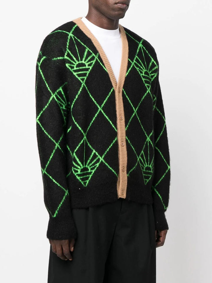 PACCBET abstract-pattern knit cardigan Veronique Luxury Collections