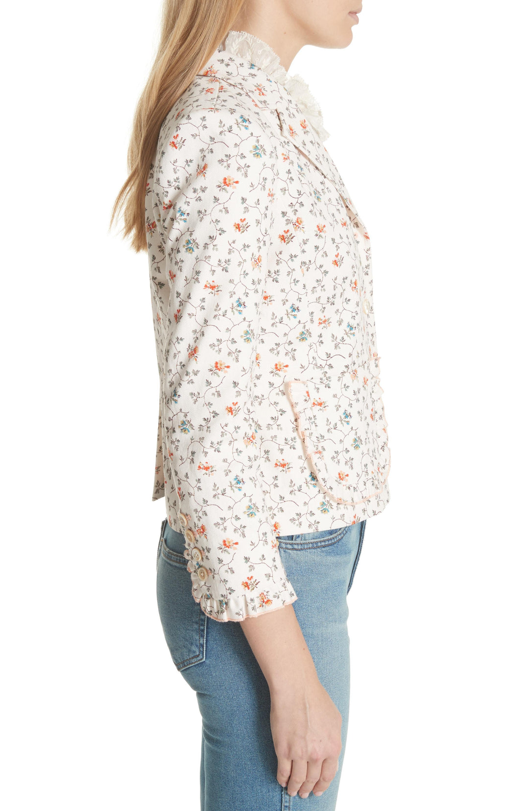 Vine Print Twill Jacket Veronique Luxury Collections