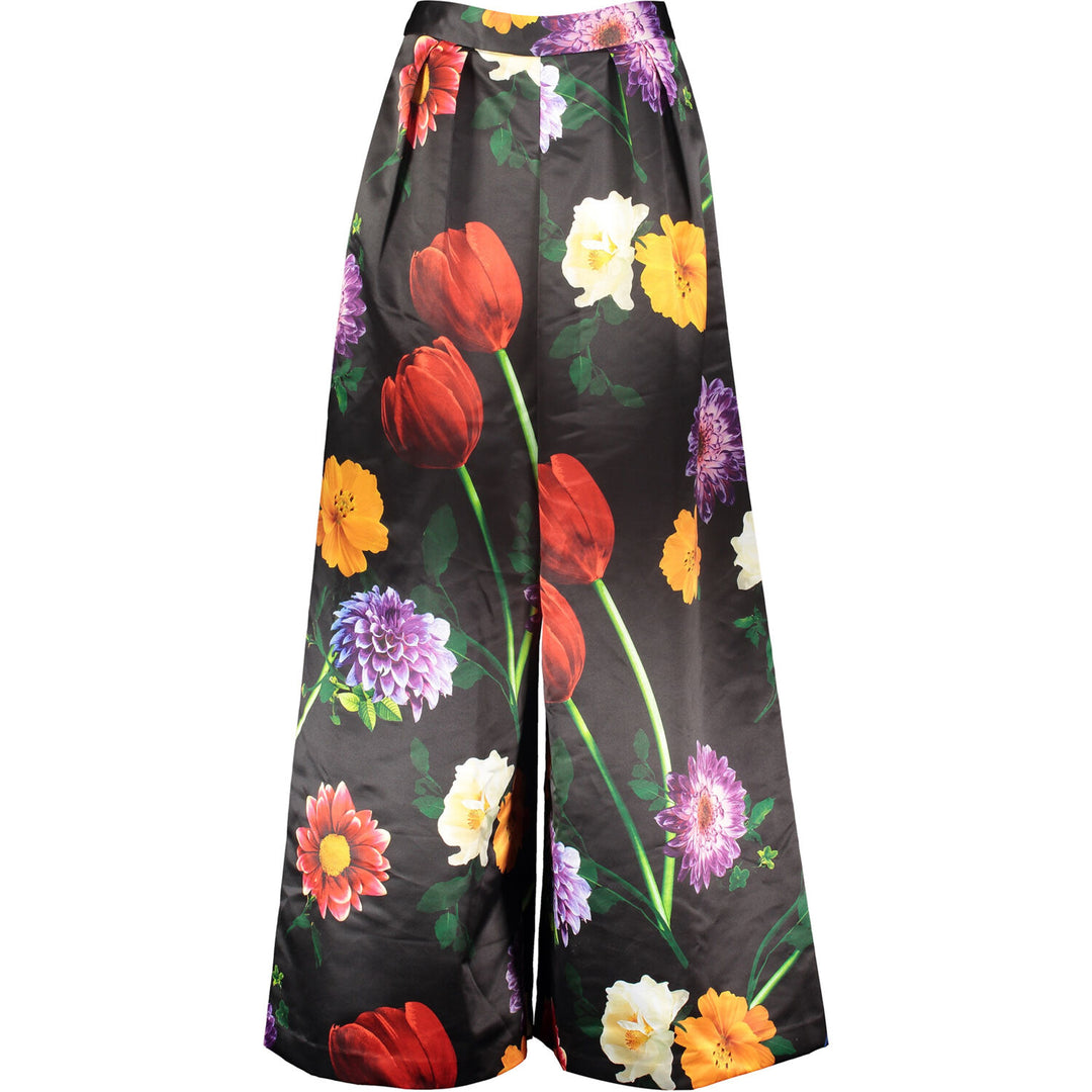 ALICE & OLIVIA  Black Floral Culotte Trousers Veronique Luxury Collections