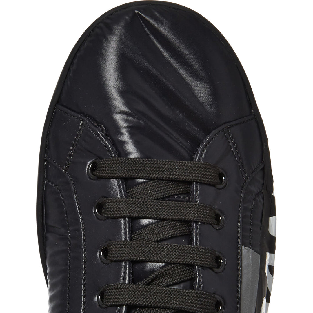 DOLCE & GABBANA  Black Texted Logo Low Cut Trainers Veronique Luxury Collections