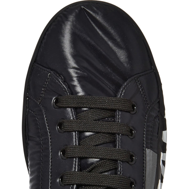 DOLCE & GABBANA  Black Texted Logo Low Cut Trainers Veronique Luxury Collections