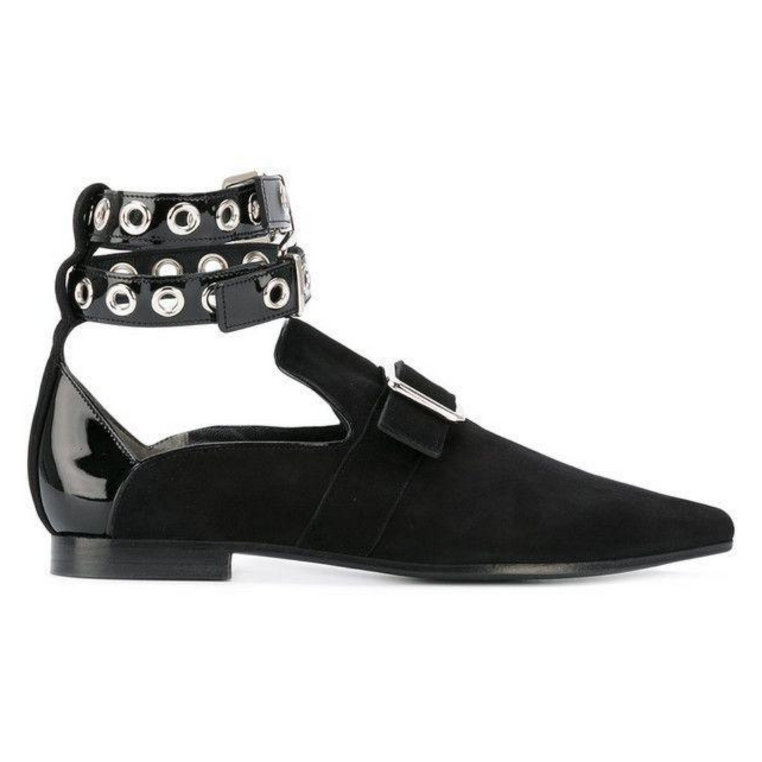 Robert Clergerie X Self-portrait Lolli Suede Flats