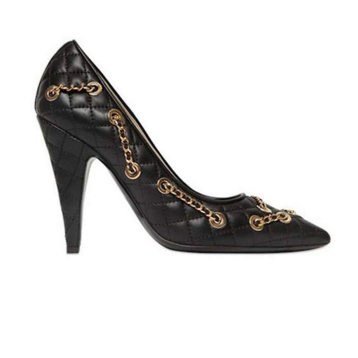 Moschino Black Leather High Heels