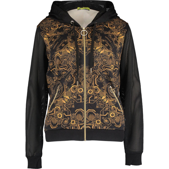VERSACE JEANS  Black & Gold Baroque Bomber Jacket Veronique Luxury Collections
