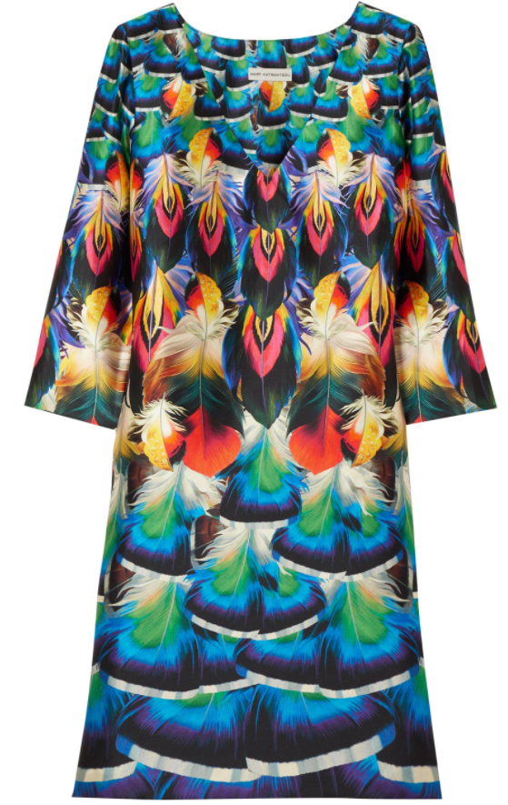 Mary Katrantzou Peacock Feather Dress