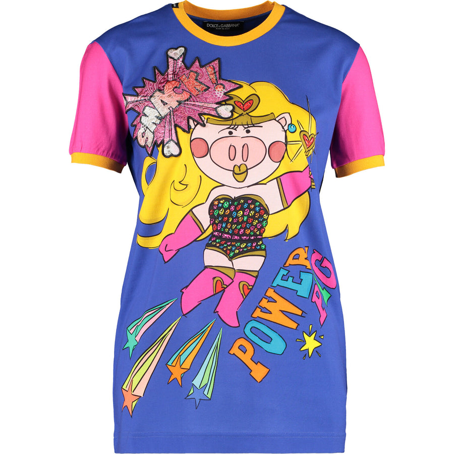 DOLCE & GABBANA  Multicolour Graphic T Shirt Veronique Luxury Collections