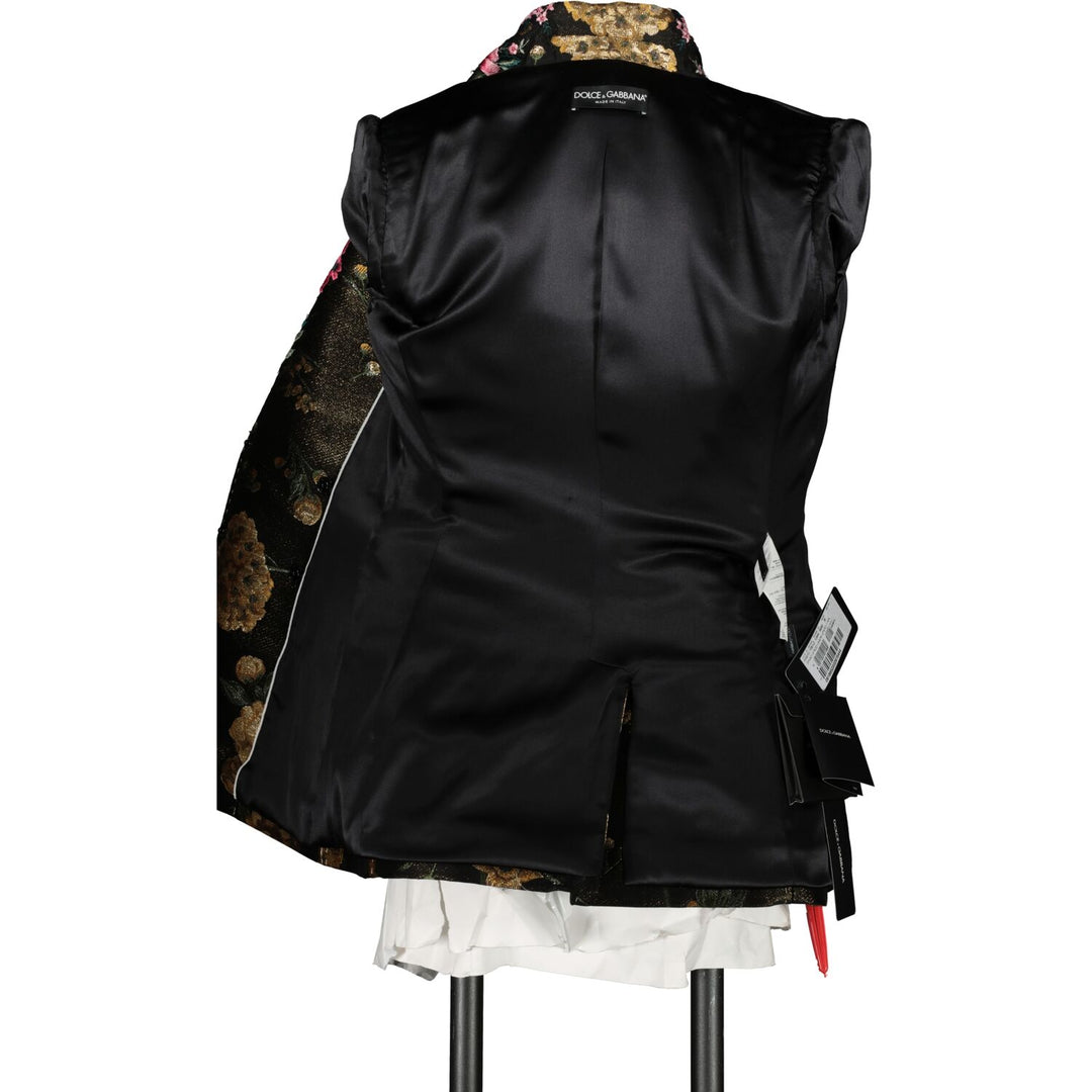 DOLCE & GABBANA  Black & Gold Double Breast Blazer Veronique Luxury Collections