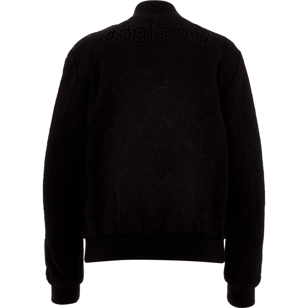 DOLCE & GABBANA  Black Bomber Jacket Veronique Luxury Collections