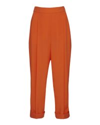 Emilio Pucci High-rise Cropped Silk Trousers Veronique Luxury Collections