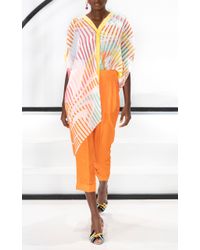 Emilio Pucci High-rise Cropped Silk Trousers Veronique Luxury Collections