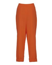 Emilio Pucci High-rise Cropped Silk Trousers Veronique Luxury Collections