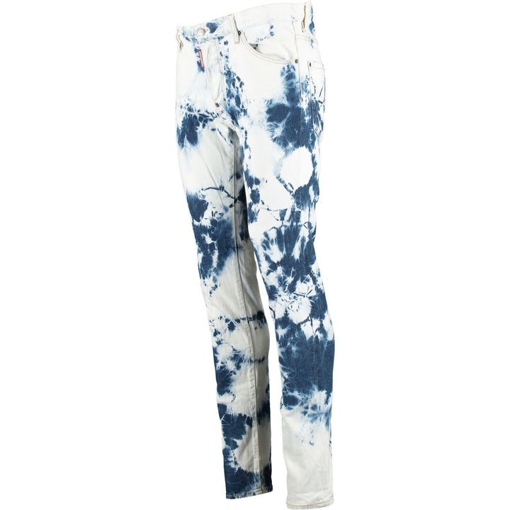 DSQUARED2 Blue & White Tie Dye Cool Guy Jeans Veronique Luxury Collections