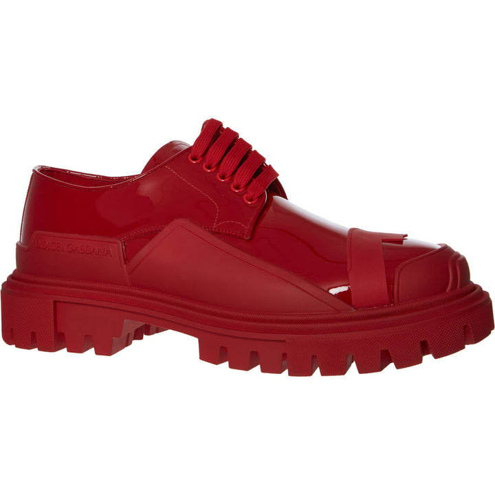 DOLCE & GABBANA  Red Patent Oversized Sole Shoes Veronique Luxury Collections
